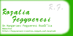 rozalia fegyveresi business card